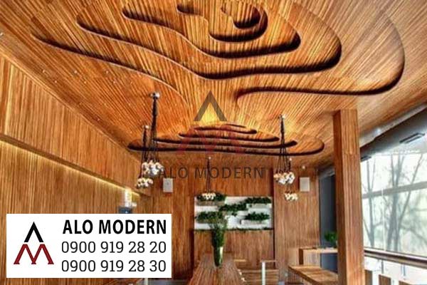 طراحی سقف مدرن مدل چوب